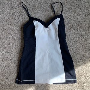 Lululemon black/cream fitted tank top.